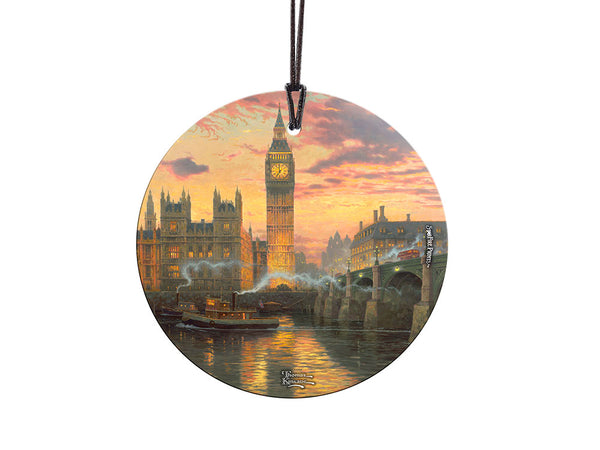 Thomas Kinkade (London, Big Ben, UK) Starfire Prints™ Hanging Glass Decoration