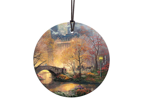 Thomas Kinkade (Central Park In The Fall, New York City) Starfire Prints™ Hanging Glass Decoration