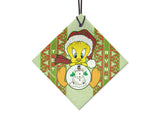Looney Tunes (Tweety Bird Pattern) Starfire Prints™ Hanging Glass Decoration