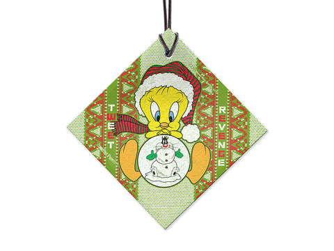 Looney Tunes (Tweety Bird Pattern) Starfire Prints™ Hanging Glass Decoration