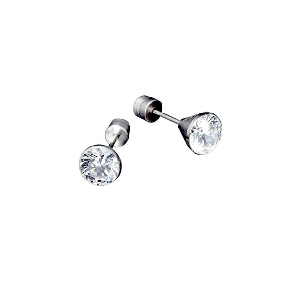 B.Tiff Solitaire Earrings, 1.0ct Diamond Cut Round Solitaire.