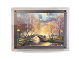 Thomas Kinkade (Central Park in the Fall) PolyPix Print with Backlit Frame