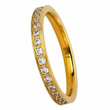 BTiff Brighter than Diamond Stacking Eternity Ring Black Gold Silver Rose Gold
