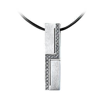 B.Tiff Cross Body Stainless Steel Pendant Necklace