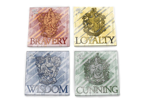 Harry Potter™ (House Crests) StarFire Prints™ Glass Coaster Set