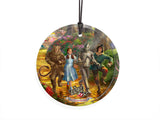 Thomas Kinkade Studios (The Wizard of Oz™ -Follow the Yellow Brick Road™) StarFire Prints™ Hanging Glass - Dorothy and Friends