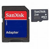 SanDisk MicroSD / MicroSDHC 2GB Memory w/ SD Adapter