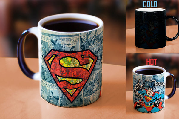 DC Comics Originals (Superman Retro Logo) Morphing Mugs™ Heat-Sensitive Mug