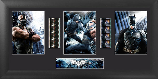 Batman Dark Knight Rises Batman vs Bane Trio Film Cell Numbered Limited Edition COA