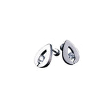 B.Tiff Drop Earrings, Stainless Steel, Goldl Tension Set with 0.20ct Diamond Alternative