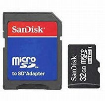 SanDisk MicroSD / MicroSDHC 32GB Memory w/ SD Adapter