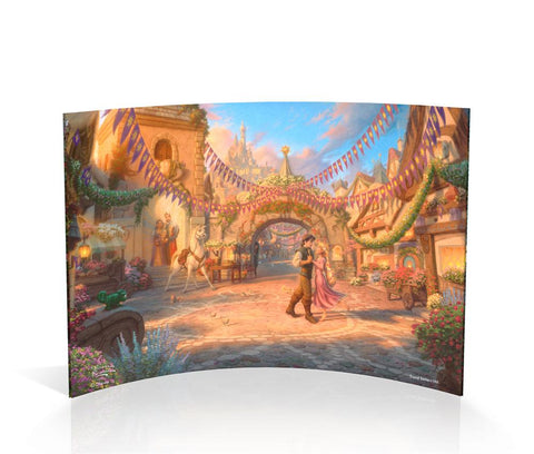 Disney (Rapunzel Dancing in the Sunlit Courtyard) Curved Acrylic Print
