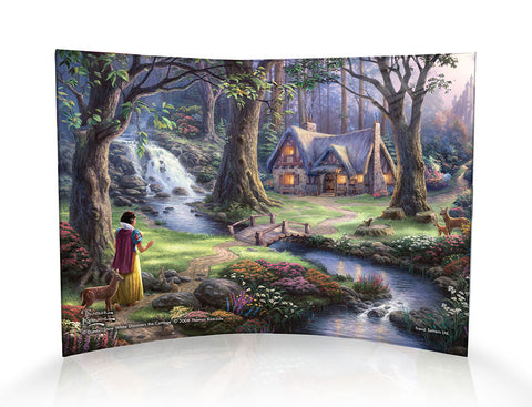Disney (Snow White Discovers The Cottage )  Curved Acrylic Print