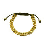 B.Tiff Cuban Link Adjustable Bracelet Silver, Gold and Black