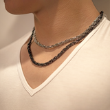 B.Tiff Prince of Wales Chain Necklace Stainless Steel, Gun Metal