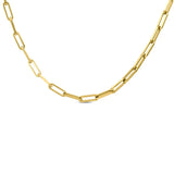 B.Tiff "Jemma" Flat Long Adjustable Link Necklace Silver, Rose Gold, Blue, Gold