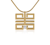 B.Tiff Feliĉo Gold Plated Stainless Steel Pendant Necklace Silver Gold