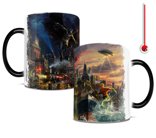 DC Comics (Justice League Showdown at Gotham City Pier) Morphing Mugs® Heat-Sensitive Mug