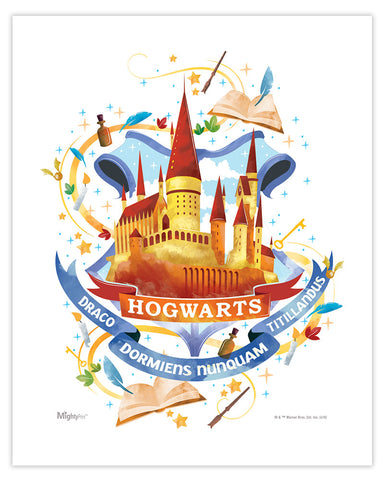 Harry Potter™ (Hogwarts Watercolor) MightyPrint™ Wall Art