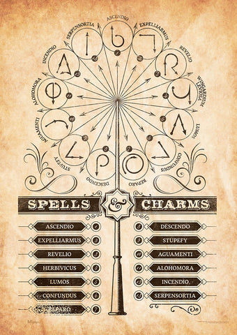 Harry Potter™ (Spells and Charms) MightyPrint™ Wall Art