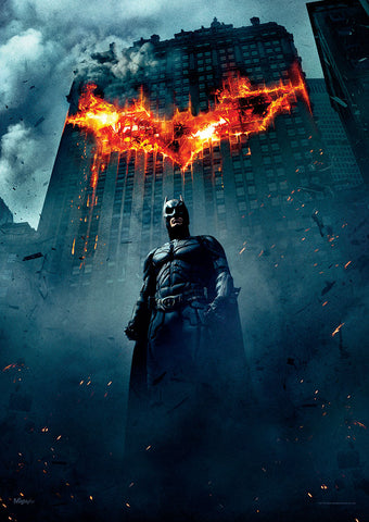 The Dark Night Trilogy (Burning Bat) MightyPrint™ Wall Art