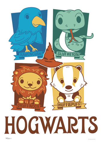 Harry Potter™ (Chibi Hogwarts Houses) MightyPrint™ Wall Art