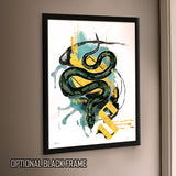 Harry Potter™ (House Urban Watercolor - Slytherin) MightyPrint™ Wall Art