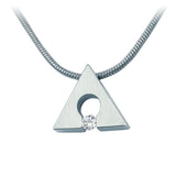 B.Tiff Stainless Steel Supera Triangle Pendant Necklace Tension Set