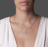 B.Tiff Cross Body Stainless Steel Pendant Necklace