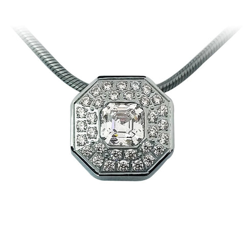 B.Tiff 1 ct Hexagon Stainless Steel Pendant Necklace