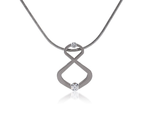 B.Tiff Infinite Stainless Steel Pendant Necklace