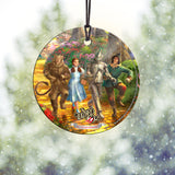 Thomas Kinkade Studios (The Wizard of Oz™ -Follow the Yellow Brick Road™) StarFire Prints™ Hanging Glass - Dorothy and Friends