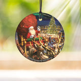 The Polar Express (Santa) StarFire Prints™ Hanging Glass