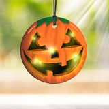 Halloween (Jack o' Lantern) Hanging Glass Ornament