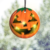 Halloween (Jack o' Lantern) Hanging Glass Ornament