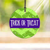 Halloween (Trick or Treat) StarFire Prints Hanging Glass Ornament