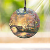 Thomas Kinkade (Central Park In The Fall, New York City) Starfire Prints™ Hanging Glass Decoration