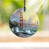Thomas Kinkade (San Francisco, Golden Gate Bridge) Starfire Prints™ Hanging Glass Decoration