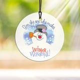 Frosty the Snowman (Winter Wonderland) StarFire Prints™ Hanging Glass