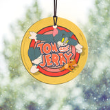 Tom and Jerry (Logo) StarFire Prints™ Hanging Glass Collectible