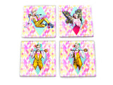 Birds of Prey (Harley Quinn) StarFire Prints Glass Coaster Set