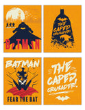 DC Batman (Batman-Orange) TrendyPrint Wall Art Set