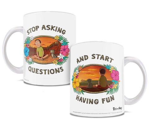 Rick and Morty (Stop Asking Questions) White Ceramic Mug