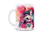 DC Women (Wonder Woman and Cheeta Watercolor) White Ceramic Mug