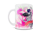 DC Women (Batgirl and Supergirl Watercolor) White Ceramic Mug
