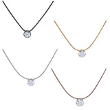B.Tiff Pave 30-Stone Halo Stainless Steel Pendant Necklace