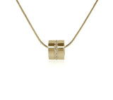 B.Tiff Barrel Stainless Steel Pendant Necklace