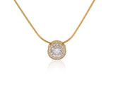 B.Tiff Aŭreolo 1ct Gold Plated Stainless Steel Pendant Necklace