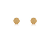 B.Tiff Plain Round Stud Stainless Steel Earrings Black Gold Silver Rose Gold