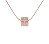 B.Tiff Barrel Stainless Steel Pendant Necklace